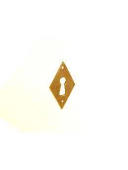 sleutelplaat maat 20mm in Brons antiek.