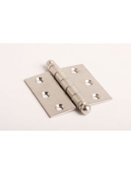 scharnier bolknop maat 63mm in Geborsteld nikkel.