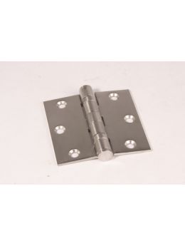 scharnier platknop maat 76mm in RVS met kogel.