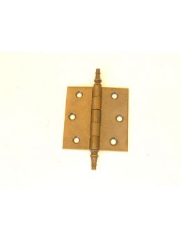 scharnier vaaskop maat 76mm in IJzer Messing.