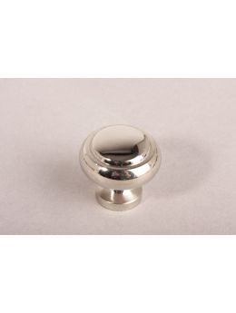 knop maat 30mm in Blinkend nikkel.