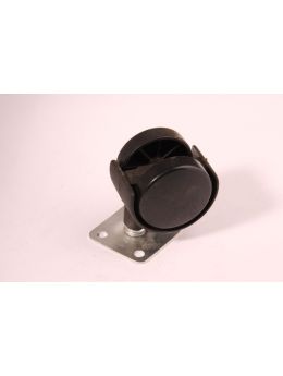 wiel zonder rem maat 55mm in Zwart.