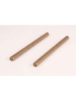 Wijnfles steun per set van twee met stokeind M6x70 maat 14x205mm in Brons antiek.