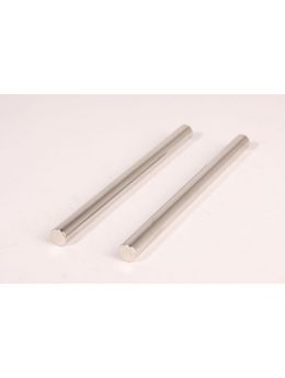 Wijnfles steun per set van twee met stokeind M6x70 maat 14x205mm in Blinkend nikkel.