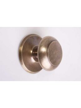 Voordeurknop 64mm brons antiek diameter rozet 80mm