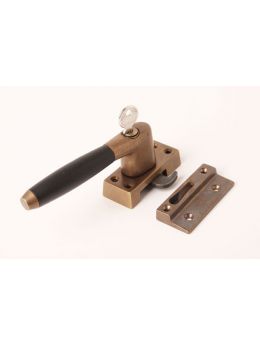 Fensterverschluss Left Ton-Modell Bronze Antik-Schwarz Ebenholz SKG * (SKG) von massives messing im Bronze Antik mit Schwarz Ebenholz 110mm