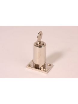 Espagnolet slotje maat 90 x 46mm in Blinkend nikkel.