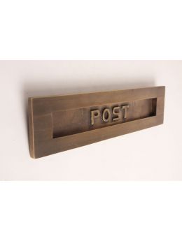 brievenbus 'Post' maat 257x36mm in Brons antiek.
