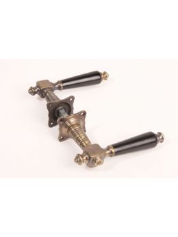 Door handles with escutcheons Brass Antique 135mm