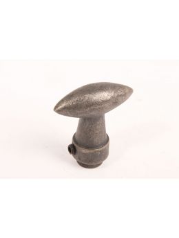 wc knop 599-45 maat 45mm in Zilver antiek.