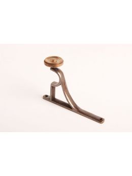 Muursteun voor buis maat 25mm in Brons antiek.