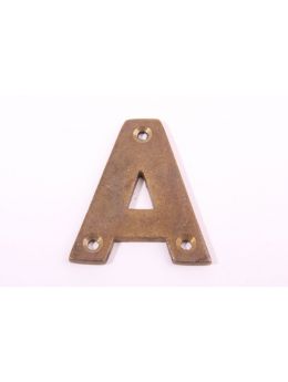 letter maat 50mm in Brons antiek.