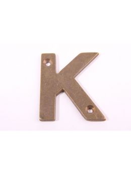 letter maat 50mm in Brons antiek.