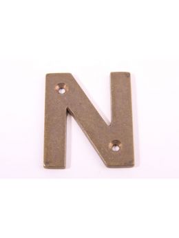 letter maat 50mm in Brons antiek.