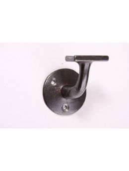 steun leuninghouder met 3 gaten maat 55 x 65mm in Zwart.