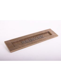 brievenbus maat 262x37mm in Brons antiek.