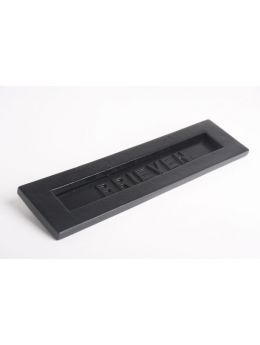 brievenbus maat 262x37mm in Zwart op massief messing.