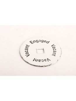 wc plaatje 4x tekst 3/4 Engels - zwart/wit maat 52mm in Email zwart wit.