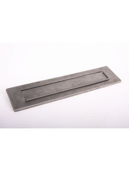 brievenbus maat 262x40mm in Zilver antiek.