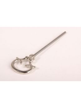 Raampen 5mm met greepje blinkend nikkel 44mm maat 44mm in Blinkend nikkel.