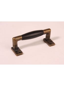 raamgreep tonmodel maat 104mm in Brons antiek.