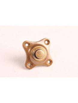 beldrukker met rozet 813 maat 37mm in Brons antiek.