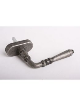 Draai kiep systeem met kruk 710 maat 135mm in Zilver antiek.