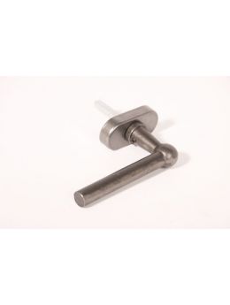 Draai kiep systeem met kruk 831 L maat 100mm in Zilver antiek.
