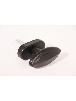 Raamkruk Ovale knop 914 draai-kiep maat 78mm in Roest lak.