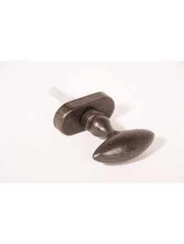 Raamkruk Ovale knop 929 draai-kiep maat 78mm in Roest lak.