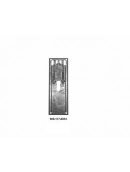 sleutelplaat maat 33mm in Brons antiek.