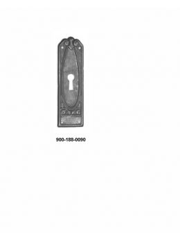 sleutelplaat maat 27mm in Brons antiek.