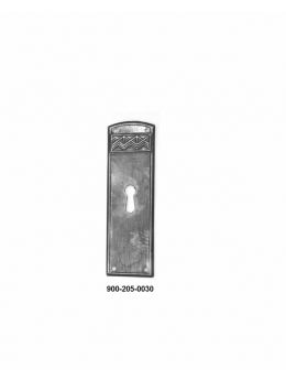sleutelplaat maat 30mm in Brons antiek.