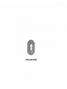 sleutelplaat maat 20mm in Brons antiek.