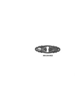 sleutelplaat maat 23mm in Brons antiek.