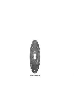 sleutelplaat maat 30mm in Brons antiek.