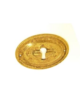 sleutelplaat maat 57mm in Brons antiek.